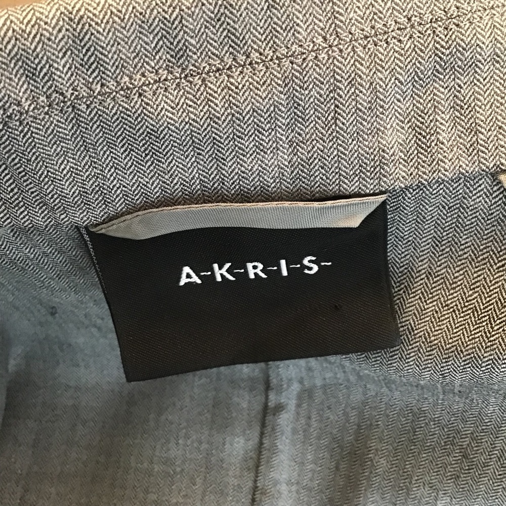 Akris Jacket Boyfriend Blazer Gray Black 8 Career - Picture 7 of 8